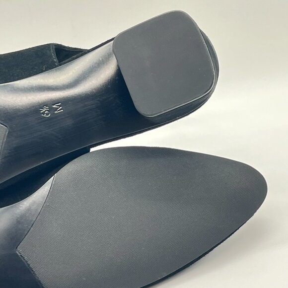 Vaneli Womens Size 6.5 Black Suede Leather Slingback Low Pumps Heels Shoes - Picture 10 of 12